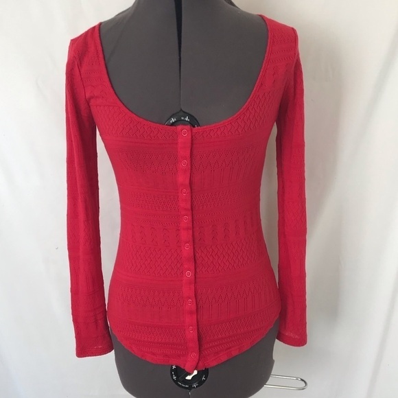 🔴CLEARANCE🔴 Size XS Kimchi Blue Red Long Sleeved Shirt - Picture 1 of 3